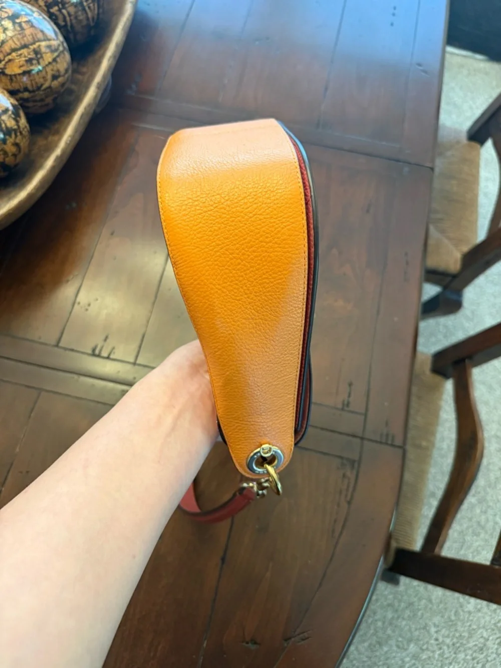 Coach Colorblock Pebbled Leather Shoulder Bag USED - Picture 6 of 14